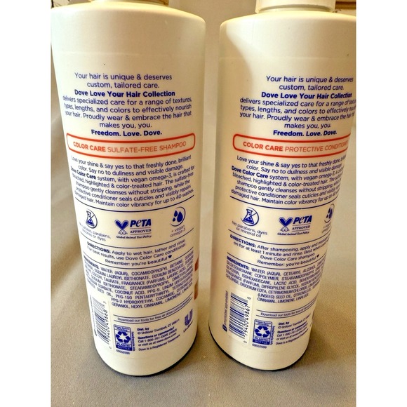 DOVE‎ Love Your Shine Color Care Sulfate Free Shampoo & Conditioner 13 fl oz - Picture 4 of 4